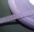 Lazo Algodon Morado topitos blancos Medida 10 mm 0,45 euros / metro